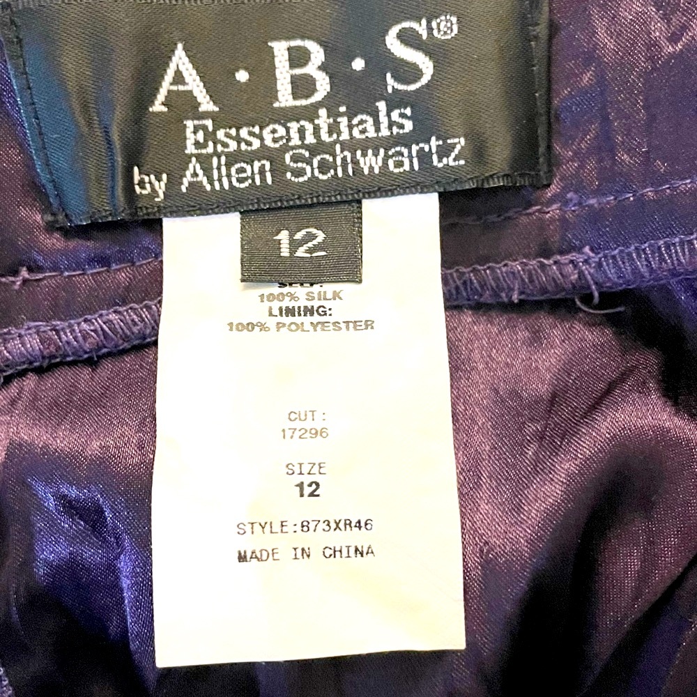 ABS Allen Schwartz purple cocktail dress. - Picture 3 of 14